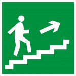 Е15 Направление к эвакуационному выходу по лестнице вверх